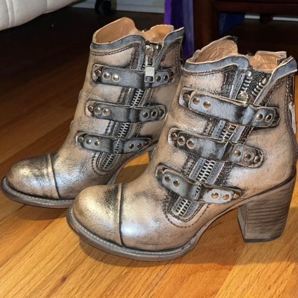 freebird Shoes - Freebird Metallic Heeled Boots